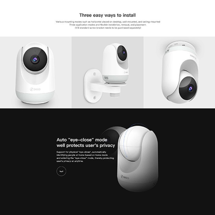 QIHOO D806 360 Smart IP Camera CCTV WIFI Night Vision Pan Tilt + 64GB