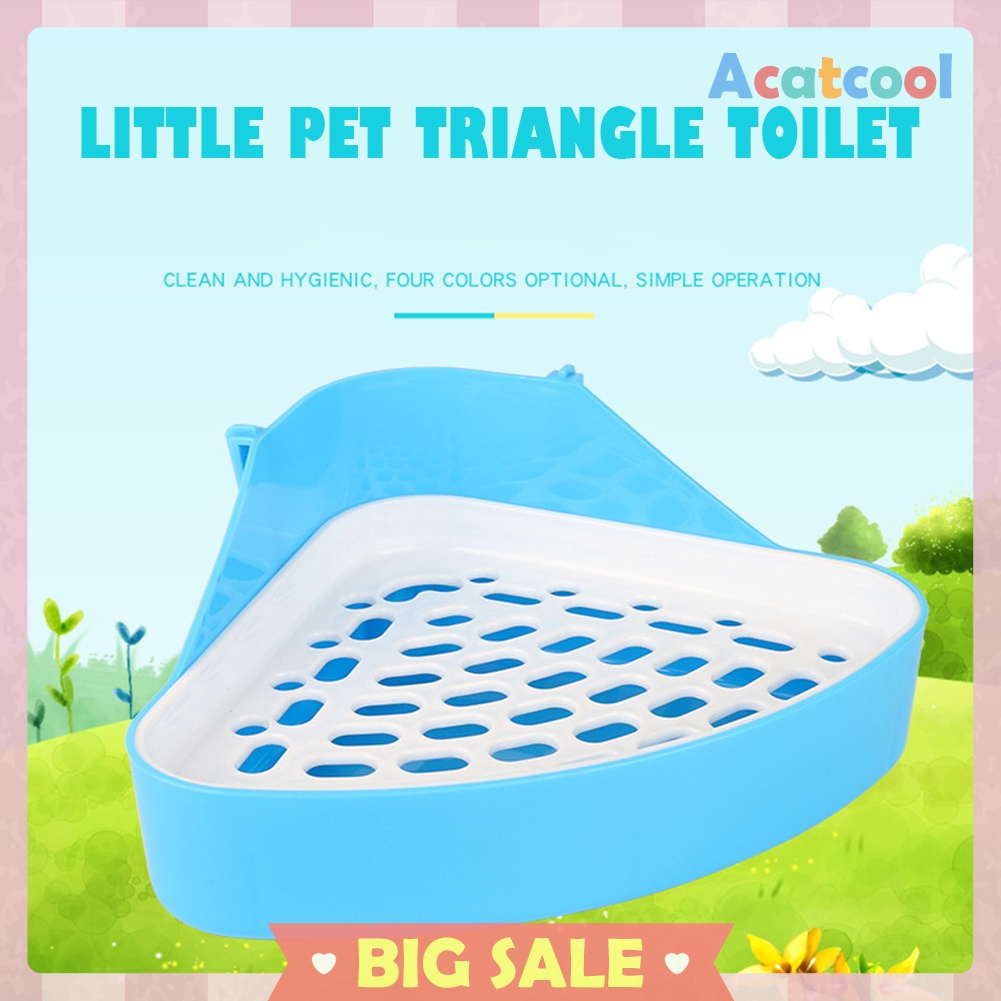 Durable Hamster Pet Cat Rabbit Toilet Rectangle Corner Clean Training Tray