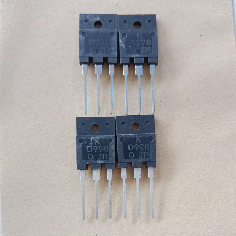 D998 B778 sepasang transistor original