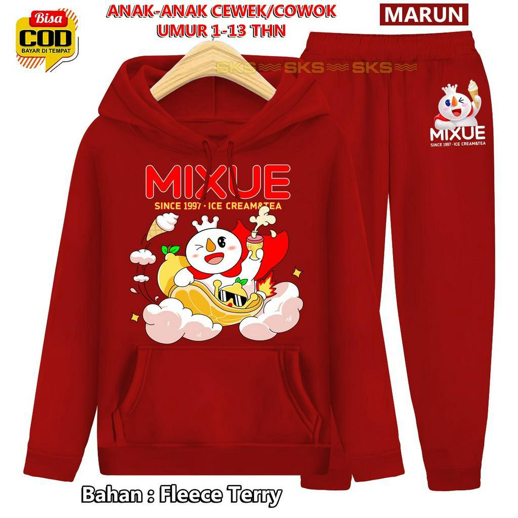 Setelan Baju Anak-anak Hoodie MIXUE VIRAL Unisex TM TOP MODEL 000133 BISA COD &amp; Gratis Ongkir Cowok Cewek terbaru dan termurah Kaos Tshirt