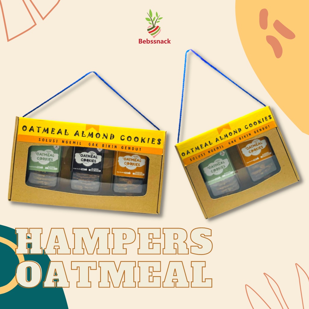

Hampers Oatmeal Almond Cookies | Hampers Ramadhan Lebaran Hari Raya | Hampers Gift Cookies Favorite Set Hadiah