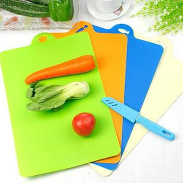 PROMO PAKET Talenan Plastik Lentur Alas Potong Telenan Chopping Cutting Board Talenan Dapur Lentur Fleksibel-TERMURAH