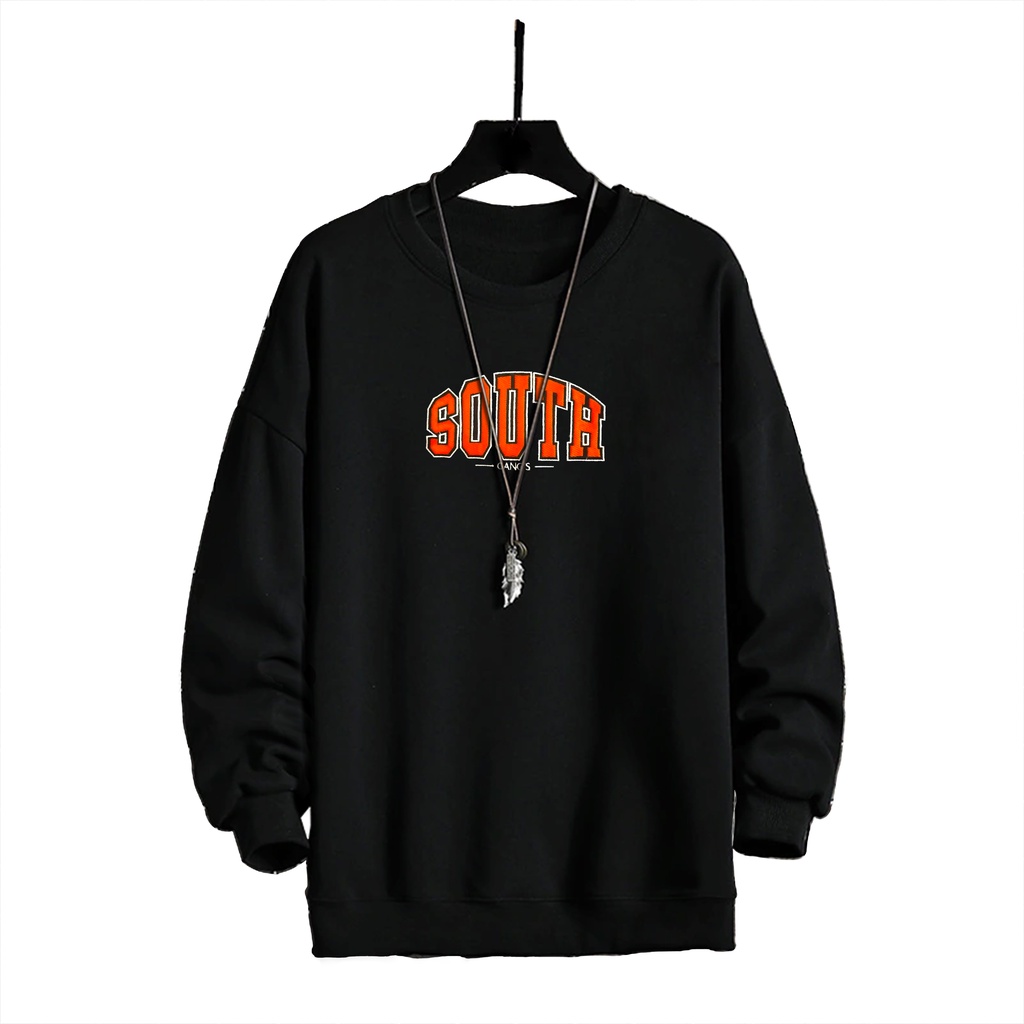 Sweater pria crewneck SOUTH sweter cowok distro keren