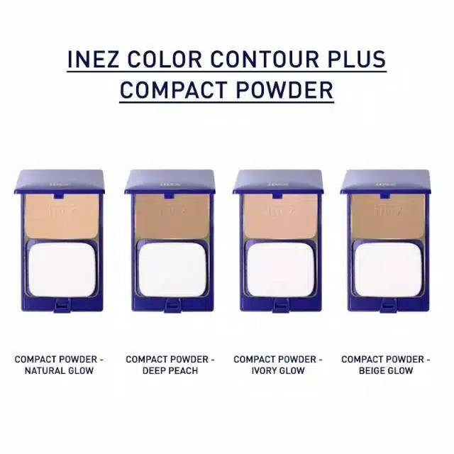 Inez Color Contour Plus Compact Powder (New case)/Bedak