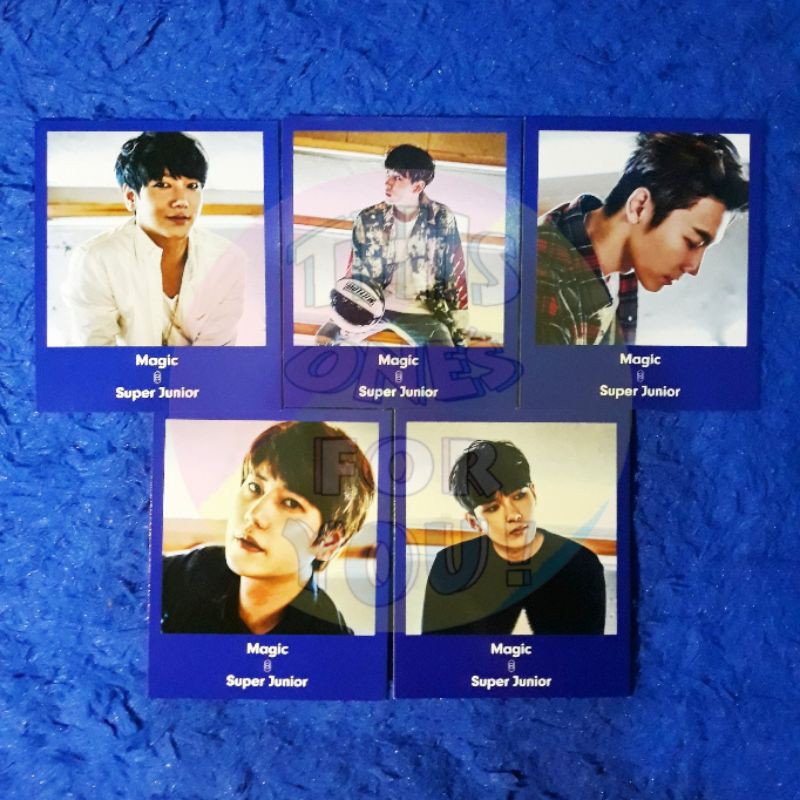 [READY] YESUNG EUNHYUK DONGHAE RYEOWOOK KYUHYUN SUPER JUNIOR OFFICIAL POLAROID PC MAGIC SUM MERCH