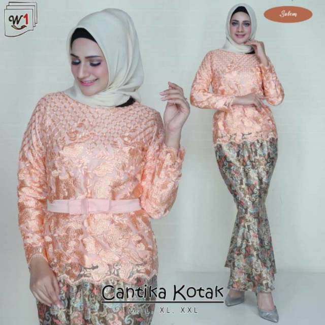 Kembali hadir / kebaya cantika kotak - kebaya modern terbaru - set kebaya tulle bordir import