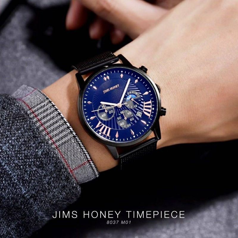 JIMS HONEY TIMEPIECE 8037 / Jam Tangan Pria / Jam Tangan Sporty / Jam Tangan ORIGINAL