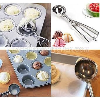 Sendok scoop ice cream stainless steel es krim dessert diamond aice campina walls es buah fruits ice