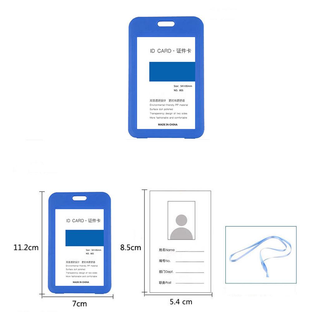 Lanfy ID Card Holder Dual Bening Serbaguna Kantor Sekolah Bisnis Pameran Lengan Kartu