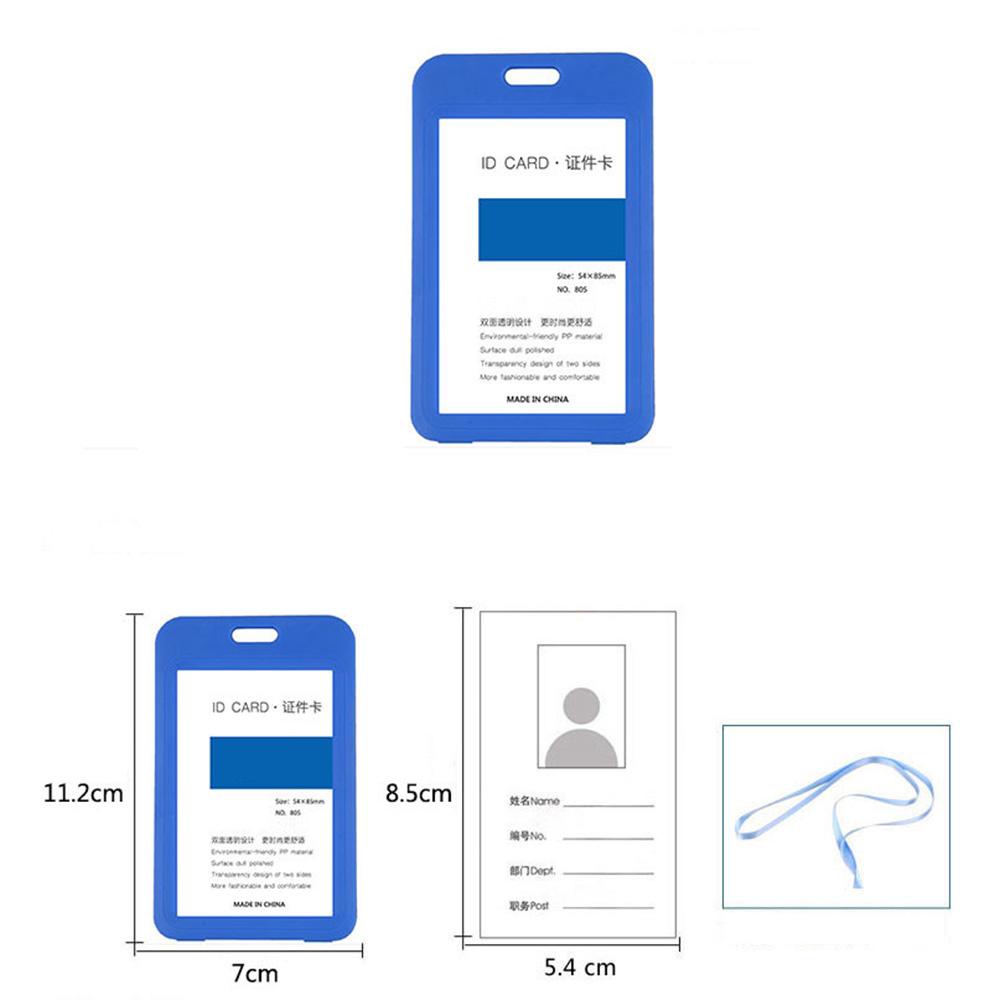Holder ID Card Agustinina 1PC Lengan Kartu Pameran Bisnis Kantor Sekolah Serbaguna