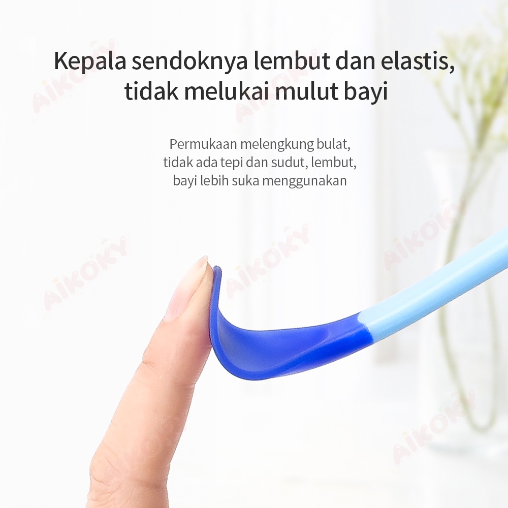 AIKOKY Sendok makan bayi/Sendok silikon makan anak set