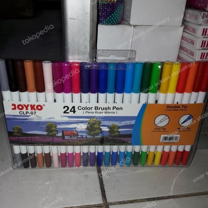

joyko brushpen clp 07 - brushpen joyko 24 warna - joyko brush pen 24 w