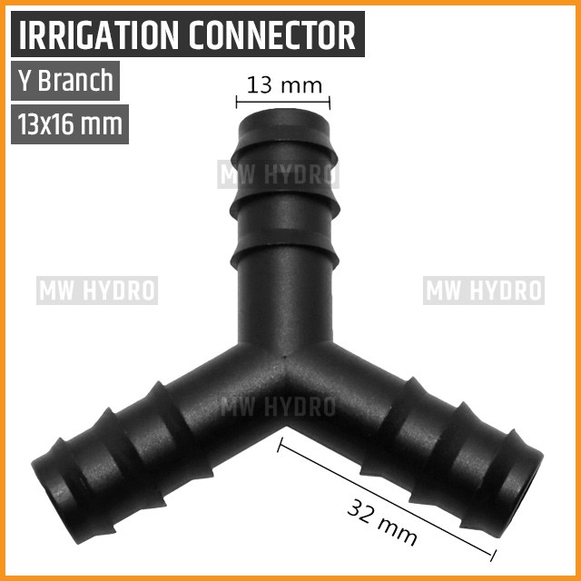 Connector Y Branch / Konektor Cabang Tiga Y, 13 mm x 16 mm