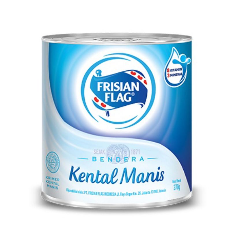 

FRISIAN FLAG BENDERA KALENG SUSU KENTAL MANIS KRIMER PUTIH 370gr