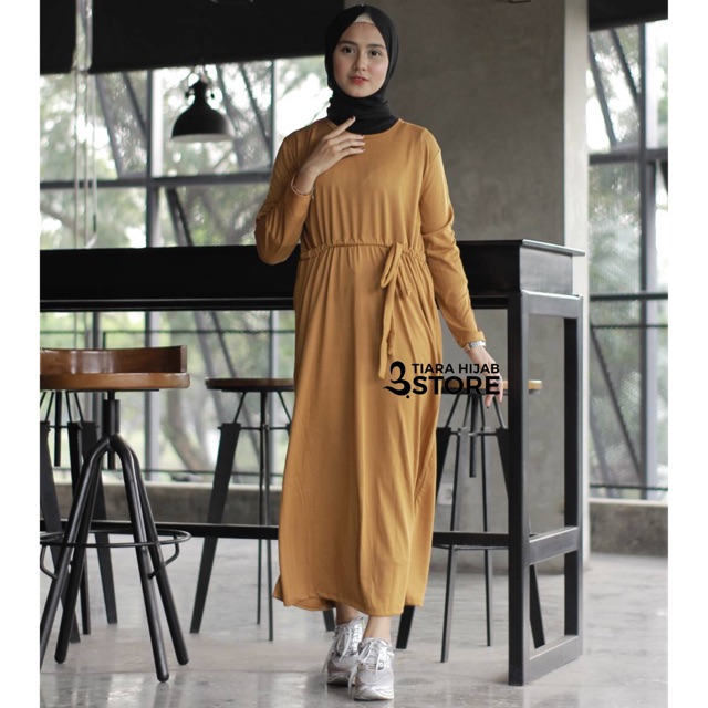GAMIS SERUT POLOS DRESS SERUT SAMPING