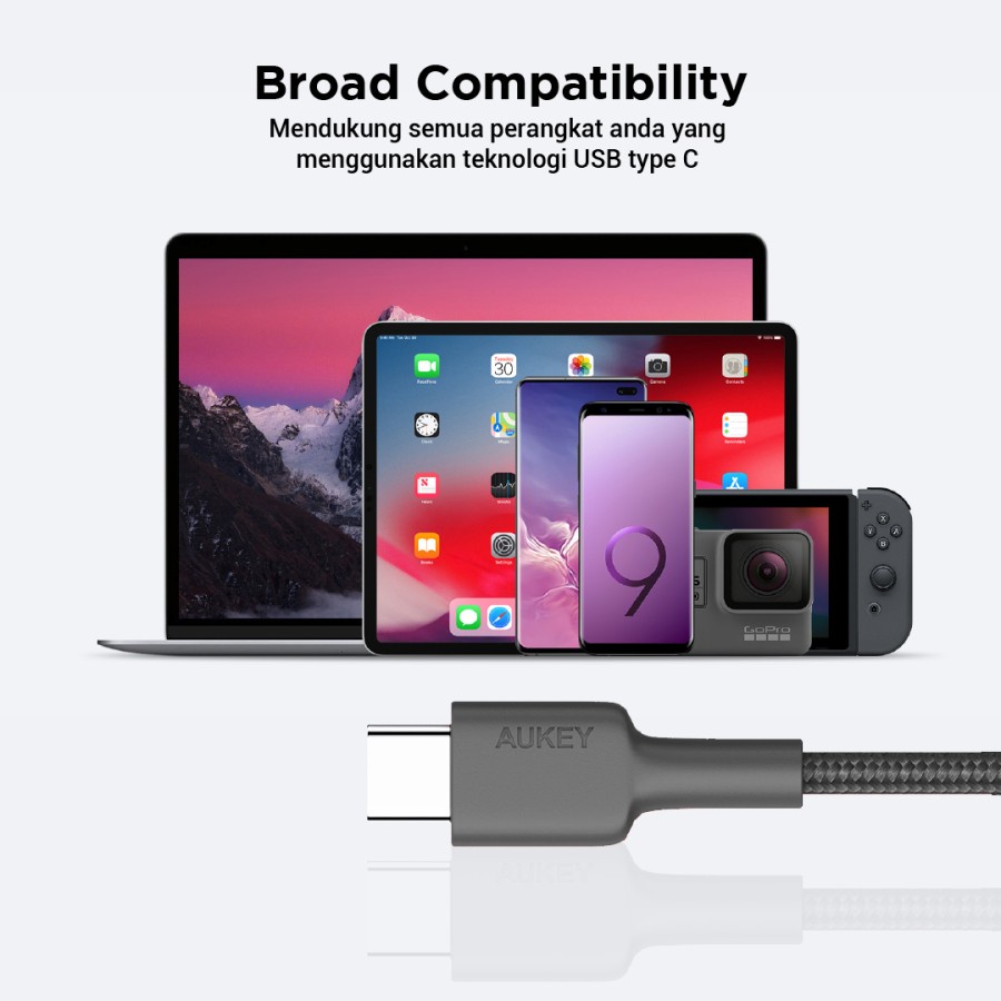 Kabel Aukey CB-CD37 USB C To C 3A - 500867