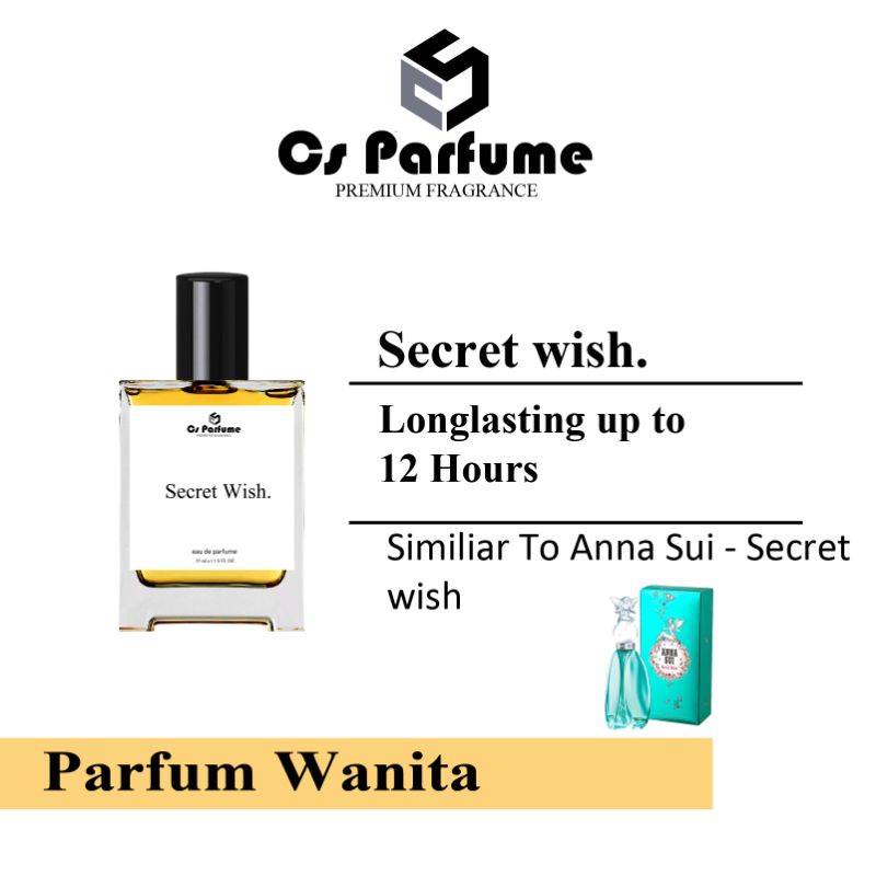 Parfum wanita Premium by Cs parfume (ANNA SUI - SECRET WISH) FREE TESTER