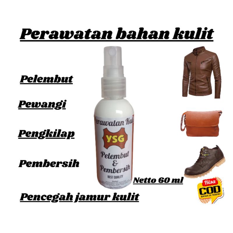 perawatan bahan kulit,netto 60ml,pelembut,pengkilap,pengharum,anti jamur