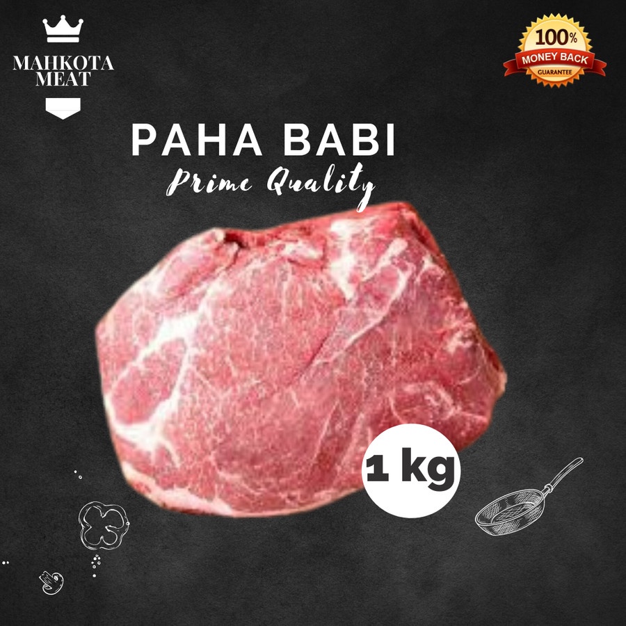 

Daging Babi bagian Paha tanpa Kulit ,Pork Ham - Daging Babi Bagian Paha Empuk 1kg