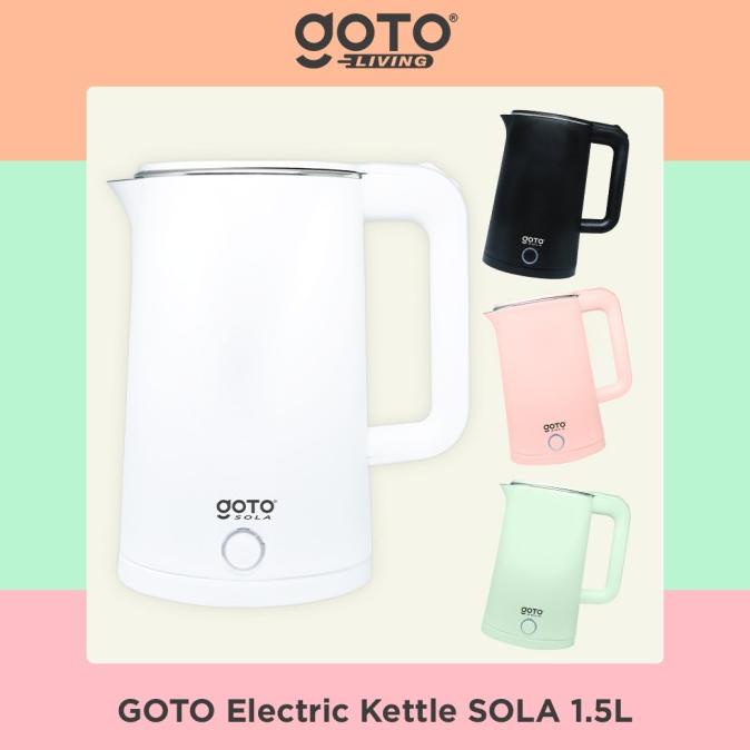 Goto Sola Electric Kettle Teko Listrik Pemanas Air Stainless Steel