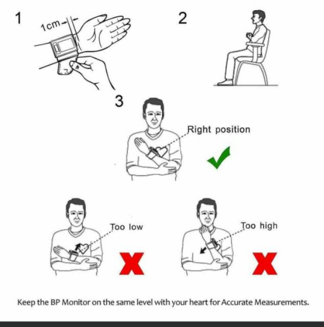 Alat cek tekanan darah/alat cek tensi pergelangan tangan dengan voice