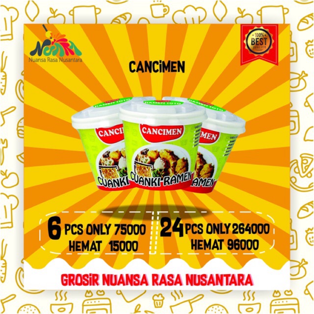 

[ PAKET GROSIR TERMURAH ] CANCIMEN Cuanki Ramen Instant - Paket Reseller Isi 6pcs Nikmat Praktis