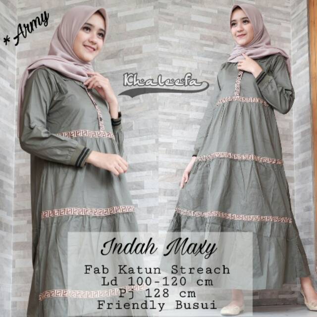 INDAH MAXI || ALYAZAY COLLECTION'S || KATUN STRETCH