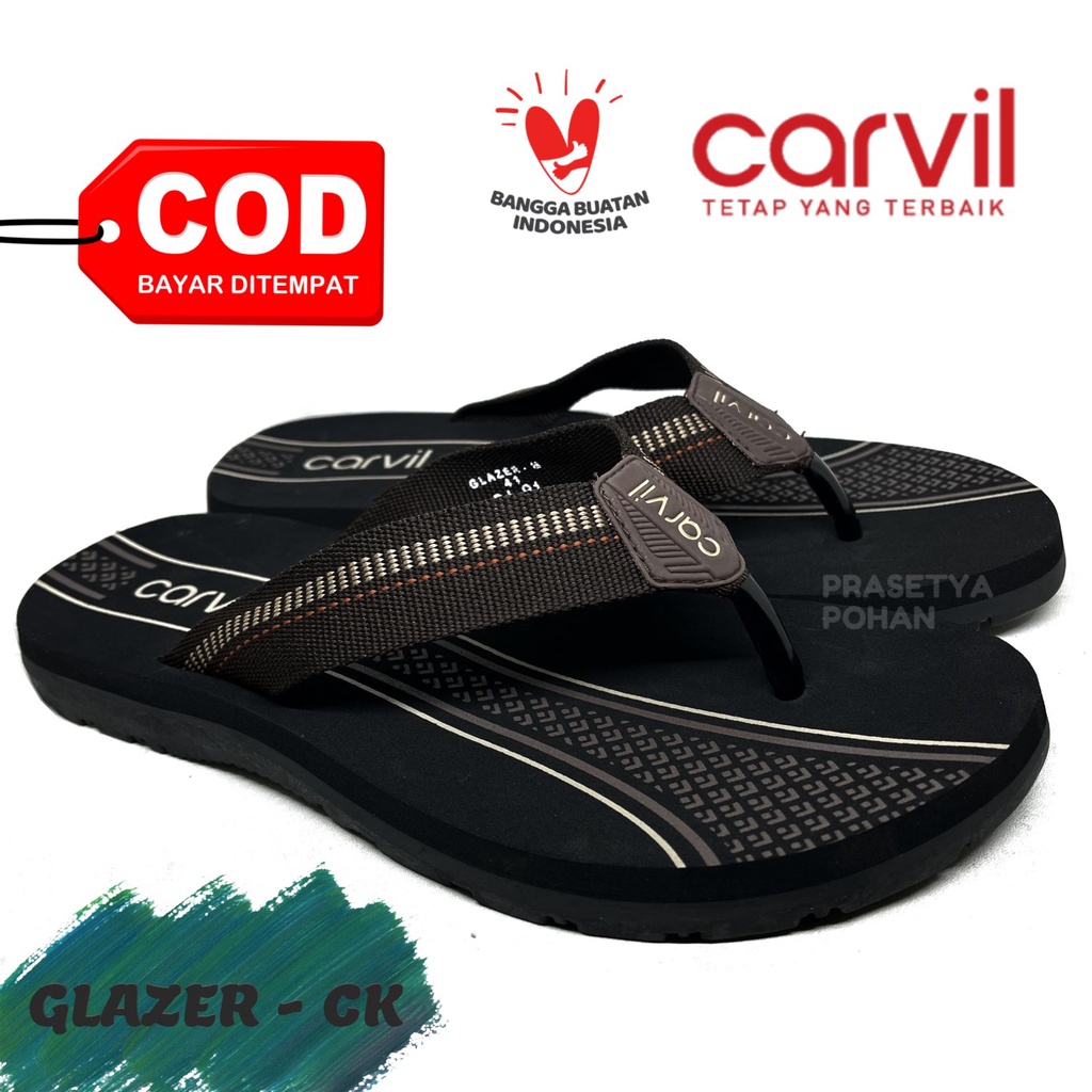 Sandal Pria Carvil Original Anti Air - Sendal Carvil Jerome