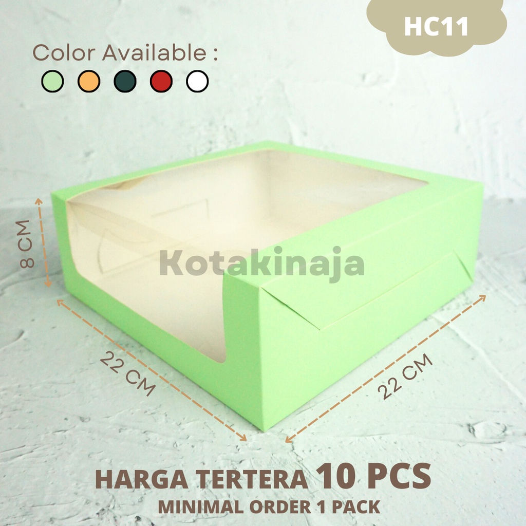 

Box Mika 22 x 22 / Box Nasi / Box Cake / Kotak Mika Brownies / Kotak Hampers / Souvenir | HC11