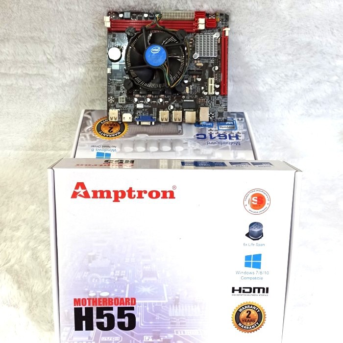 processor core i5 650 Paket mainboard H55 - 1156 baru