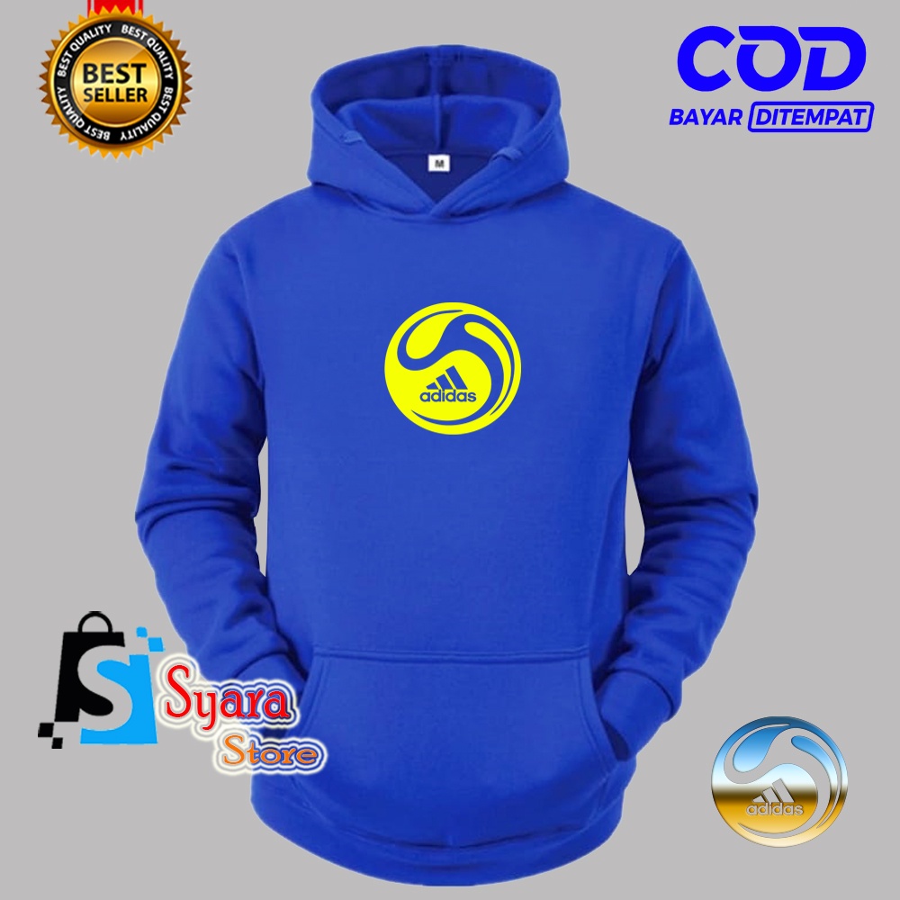 Bisa COD / Hoodie Adidas_Bulat Blok Kuning / Jaket Hoodie Distro / Jaket Tebal / Jaket Sweater / Jak