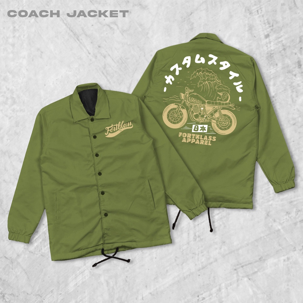 FORTGLASS MAKOTO Coach Jaket Pria Outwear Unisex Parasut