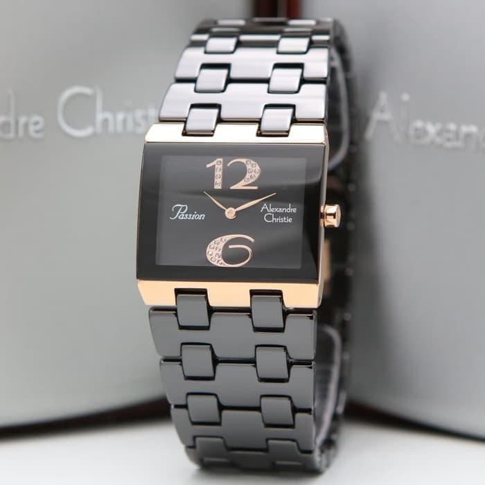 Jam Alexandre Christie AC2562 AC 2562 Black Rosegold Jam Cewek Best Seller