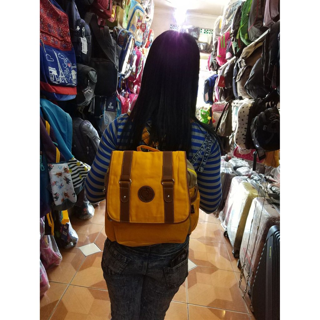 Tas Ransel canvas Multi fungsi Grace 026. Backpack Kuliah kerja sekolah mejeng gaul. Darena Bandung