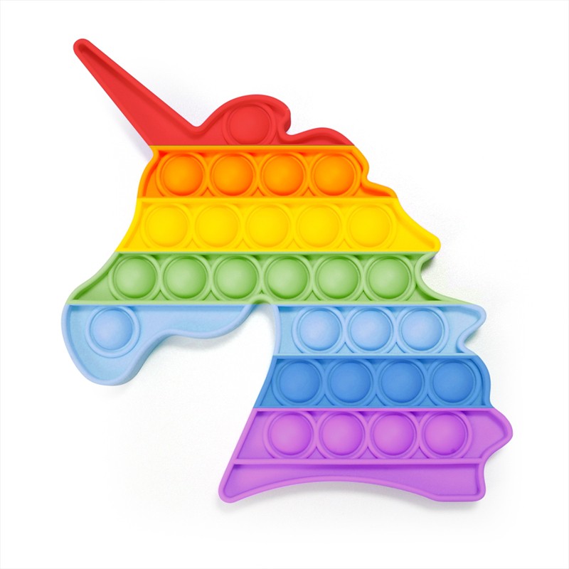 Mainan Fidget Tangan Pop It 10 CM - Fidget Push Pop Its Toy - Fidget Squeeze Game Pop It-Unicorn