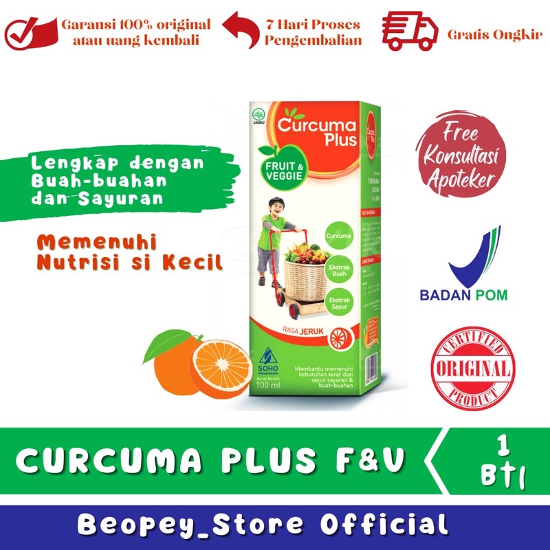 CURCUMA PLUS FRUIT AND VEGGIE JERUK SIRUP 100 ml
