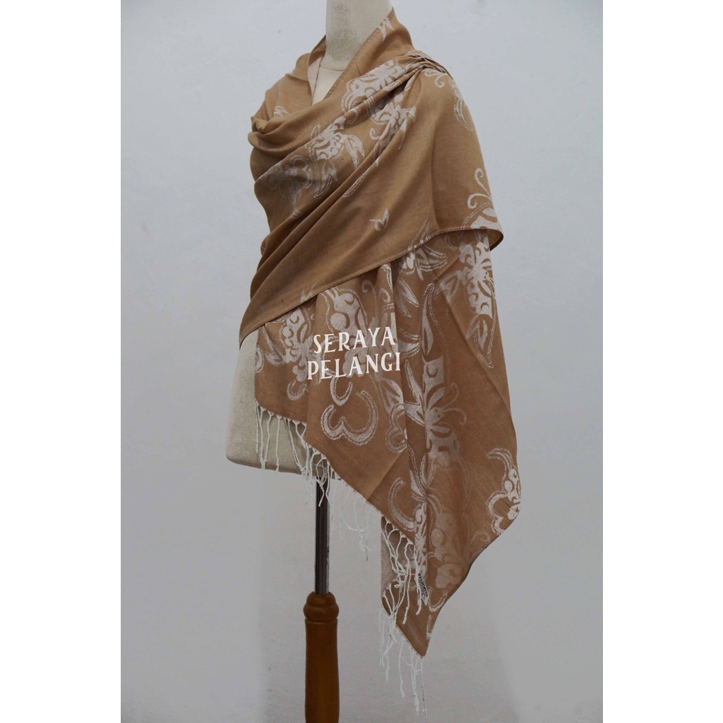 Pashmina Cashmere Motif Kupu-Kupu 05 | Selendang | Scarf | Syal | Shawl | Pasmina | Souvenir | Gift