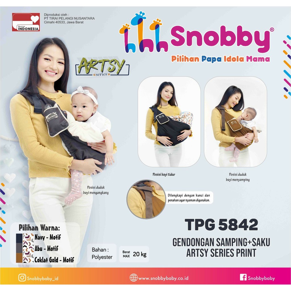 Snobby TPG5842 Gendongan Samping + Saku Artsy Series Print