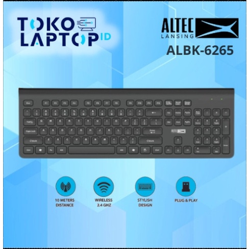 Altec Lansing ALBK6265 / ALBK-6265 Wireless Office Keyboard