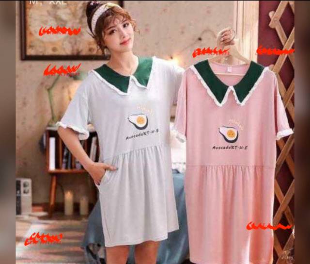 Baju tidur daster wanita avocado