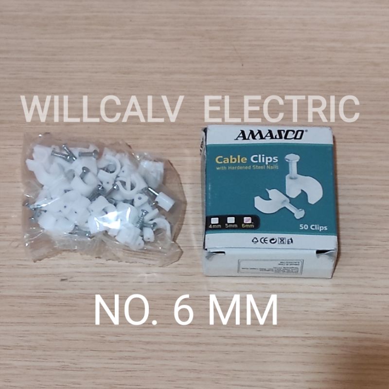 KLEM KABEL NO.6MM / KLEM KABEL PAKU TEMBOK BETON NO.6MM