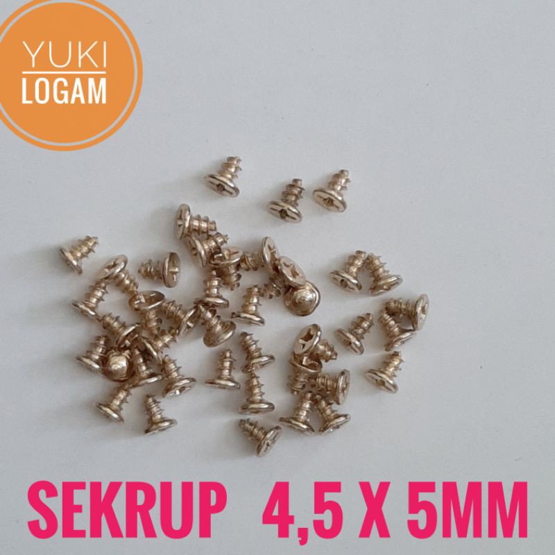100 pcs sekrup mini 4,5 x 5mm sekrup kecil