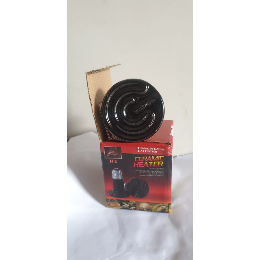 TBI Mini Ceramic Heat Emitter 25w 50w 75w 100w Bulb Lampu Pemanas Reptil Kadal Kura