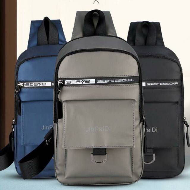 JinPaiDi Import Tas Selempang Pria Bahan Waterproof Slingbag Tas Pria
