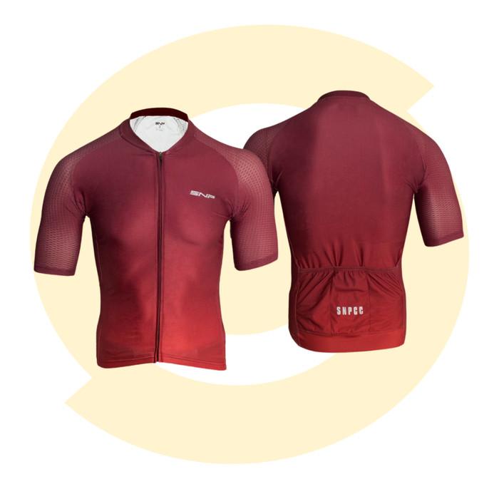 Jersey Sepeda Road Bike Snp Marseille Gradient Maroon Women