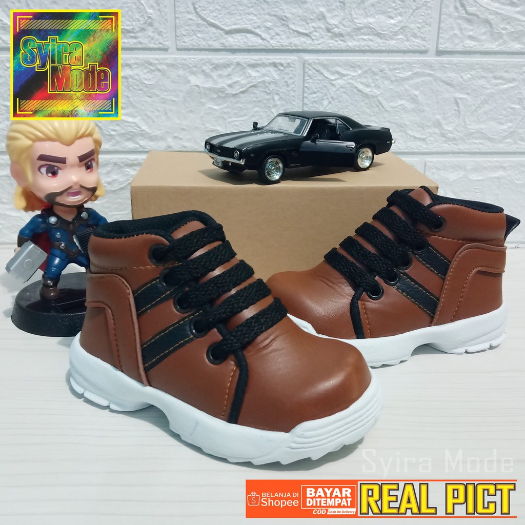 Sepatu Anak Laki-Laki / Sepatu Anak Usia 1 - 3 Tahun / Sepatu Boot Webing Flat-2 Cassual