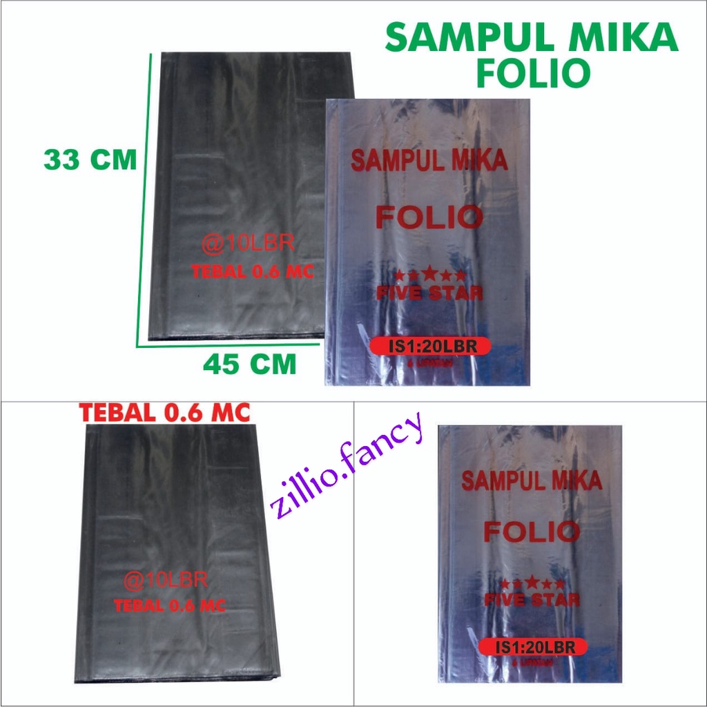 

Sampul Buku Mika Folio ISI 10 & 20 LEMBAR Merk FIVE STAR / Dengan Ketebalan Plastik 0.6 micron