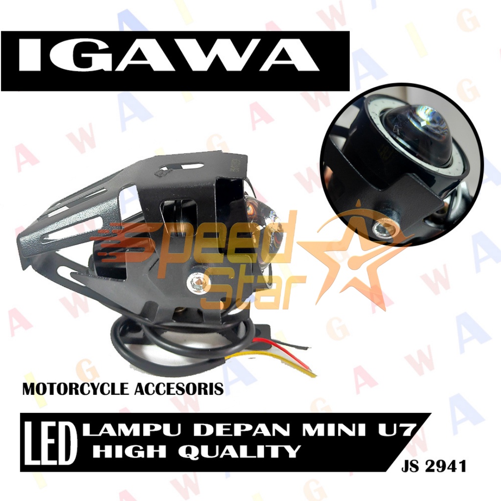 Lampu Tembak Led Motor U7 Mini 2941 Igawa Original