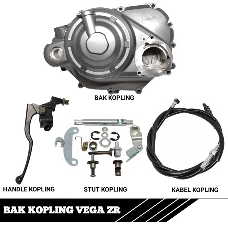 bak kopling / blok kopling / blok mesin VEGA ZR komplit plus stut handle kopling kabel kopling