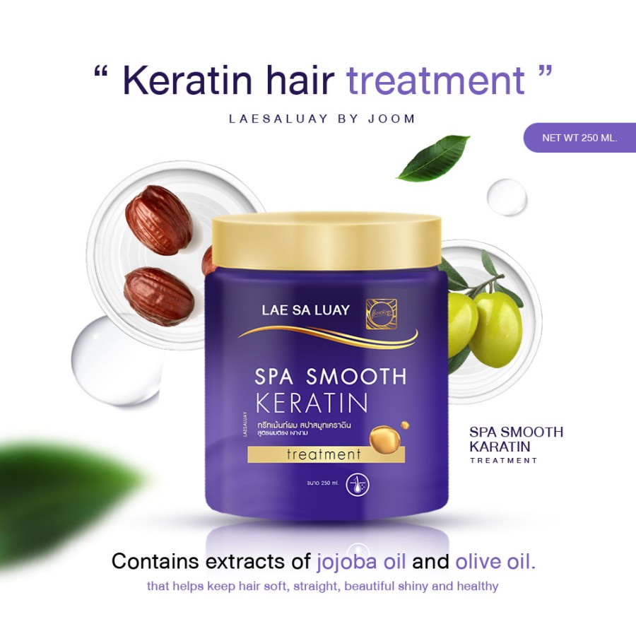 LAE SA LUAY HAIR SPA SMOOTH KERATIN / MASKER RAMBUT BPOM /  HAIR SPA SMOOTH KERATIN 250ML